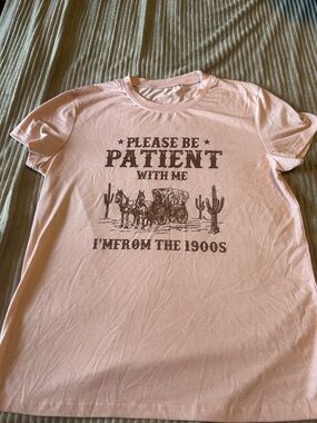 Please Be Patient With Me Pink Graphic Tee